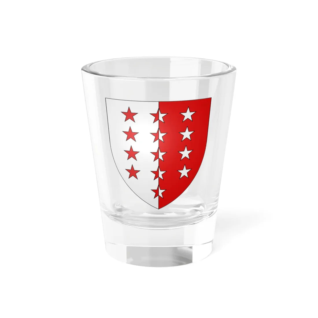 CoA Valais Canton (Switzerland) (Coat of Arms) Shot Glass 1.5oz 1.5oz - Go Mug Yourself