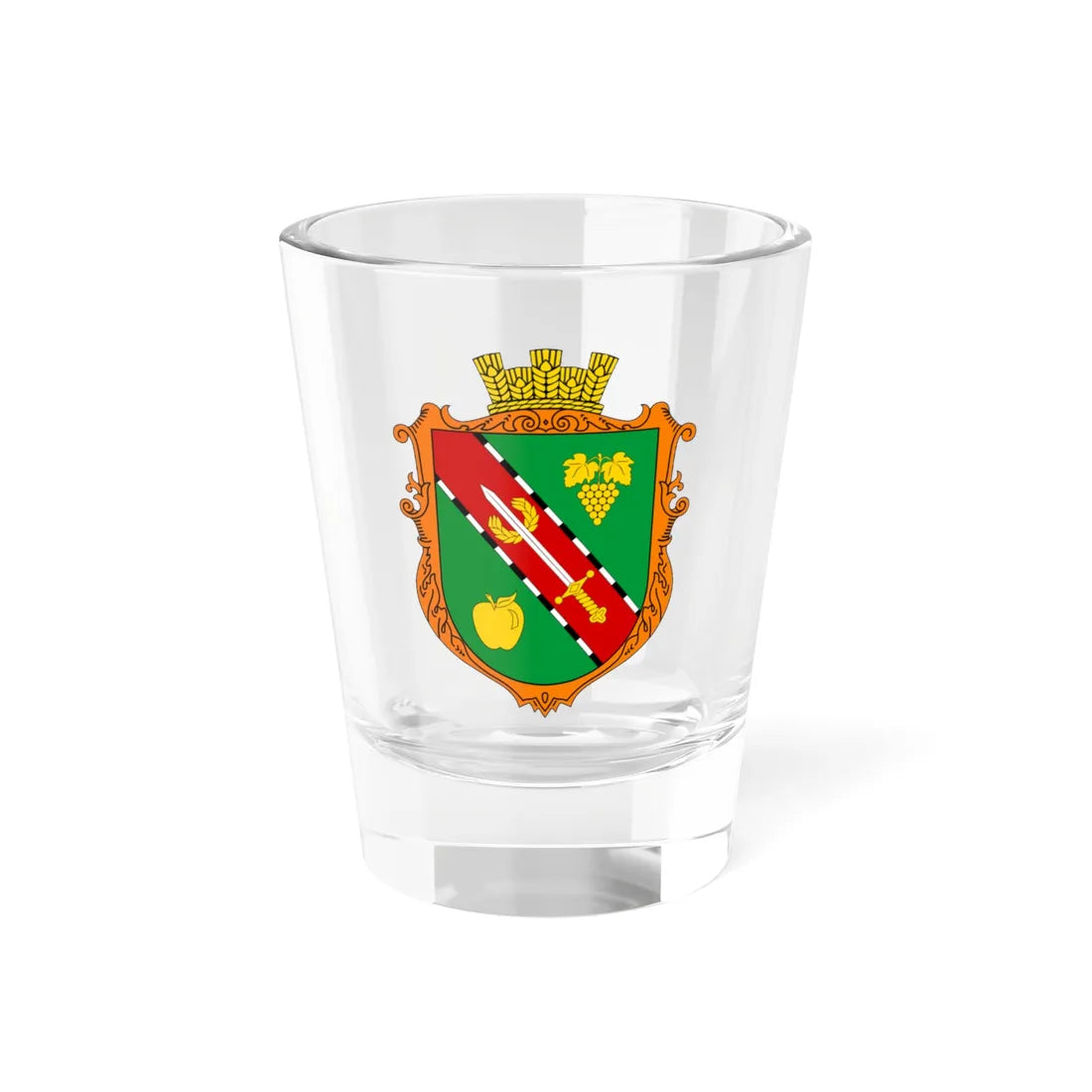 COA Verkhnosadove Sevastopol Ukraine UHT (Russia) (Coat of Arms) Shot Glass 1.5oz 1.5oz - Go Mug Yourself