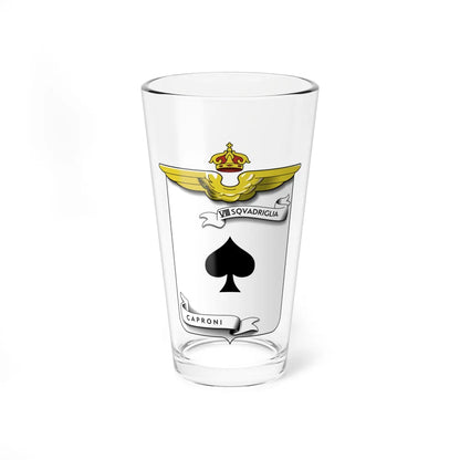 CoA VIII Squadriglia Caproni - spade (Italy) (Coat of Arms) Pint Glass 16oz 16oz - Go Mug Yourself