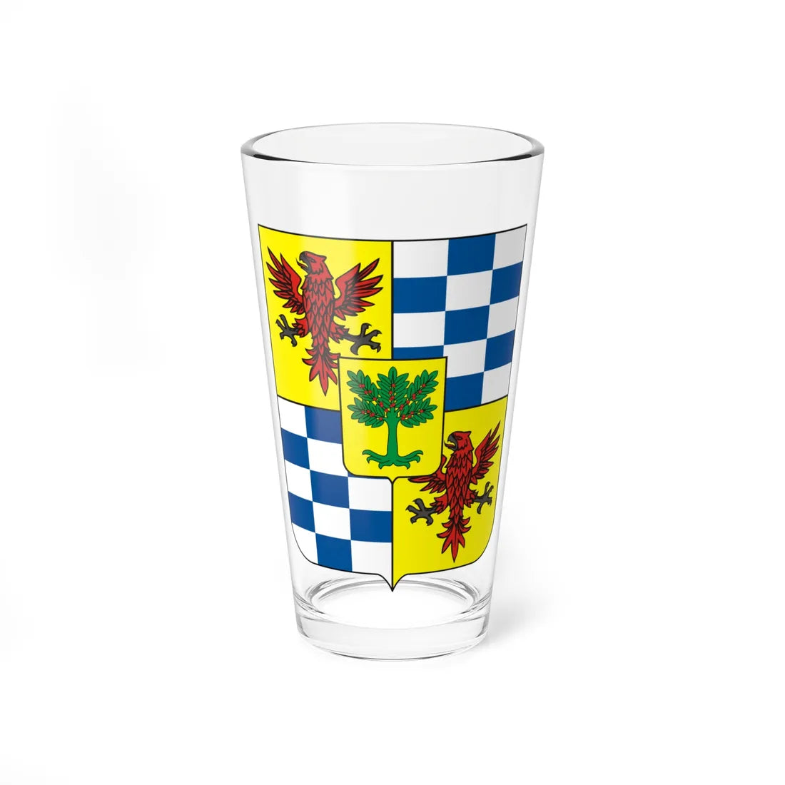 COA Viscount of Aguiar de Toledo (Brazil) (Coat of Arms) Pint Glass 16oz 16oz - Go Mug Yourself