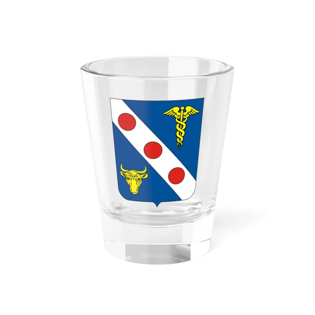 COA Viscount of Mecejana (Brazil) (Coat of Arms) Shot Glass 1.5oz 1.5oz - Go Mug Yourself