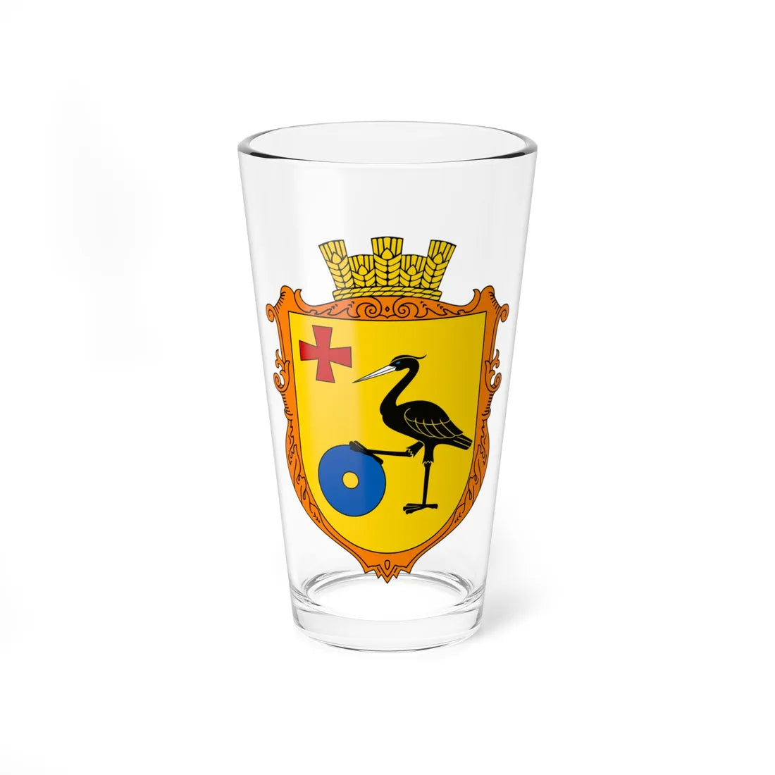 COA Zhornivka Kyivska Ukraine (Ukraine) (Coat of Arms) Pint Glass 16oz 16oz - Go Mug Yourself