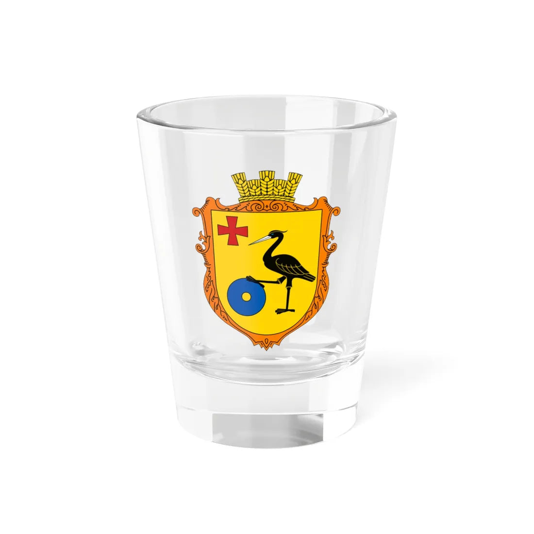 COA Zhornivka Kyivska Ukraine (Ukraine) (Coat of Arms) Shot Glass 1.5oz 1.5oz - Go Mug Yourself