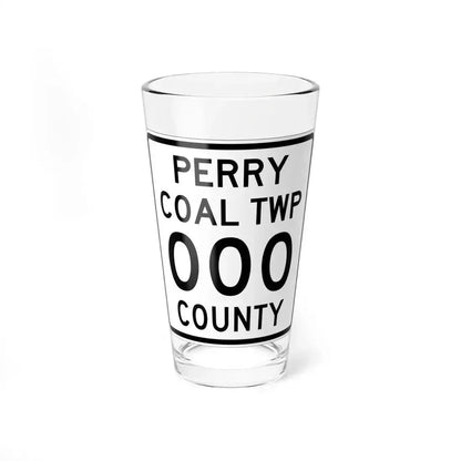 Coal Township Perry County Ohio route shield template (Ohio) (Road Sign) Pint Glass 16oz 16oz - Go Mug Yourself