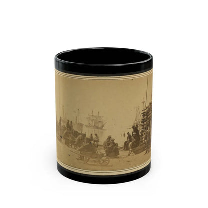 Coaling Admiral Farragut's Fleet At Baton Rouge, Louisiana (U.S. Civil War) Black Coffee Mug-11oz-Go Mug Yourself