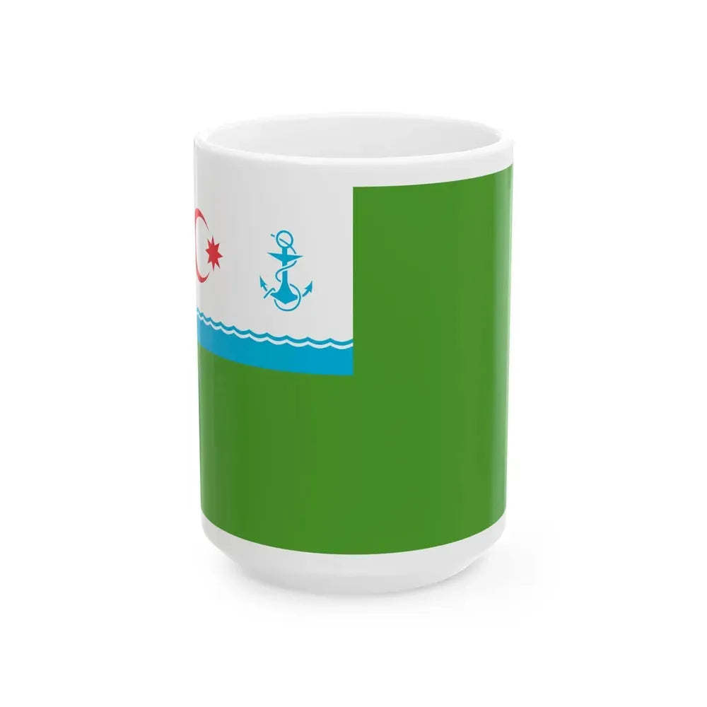 Coast Guard Flag of Azerbaijan (Azerbaijan) White Coffee Mug 15oz - Go Mug Yourself