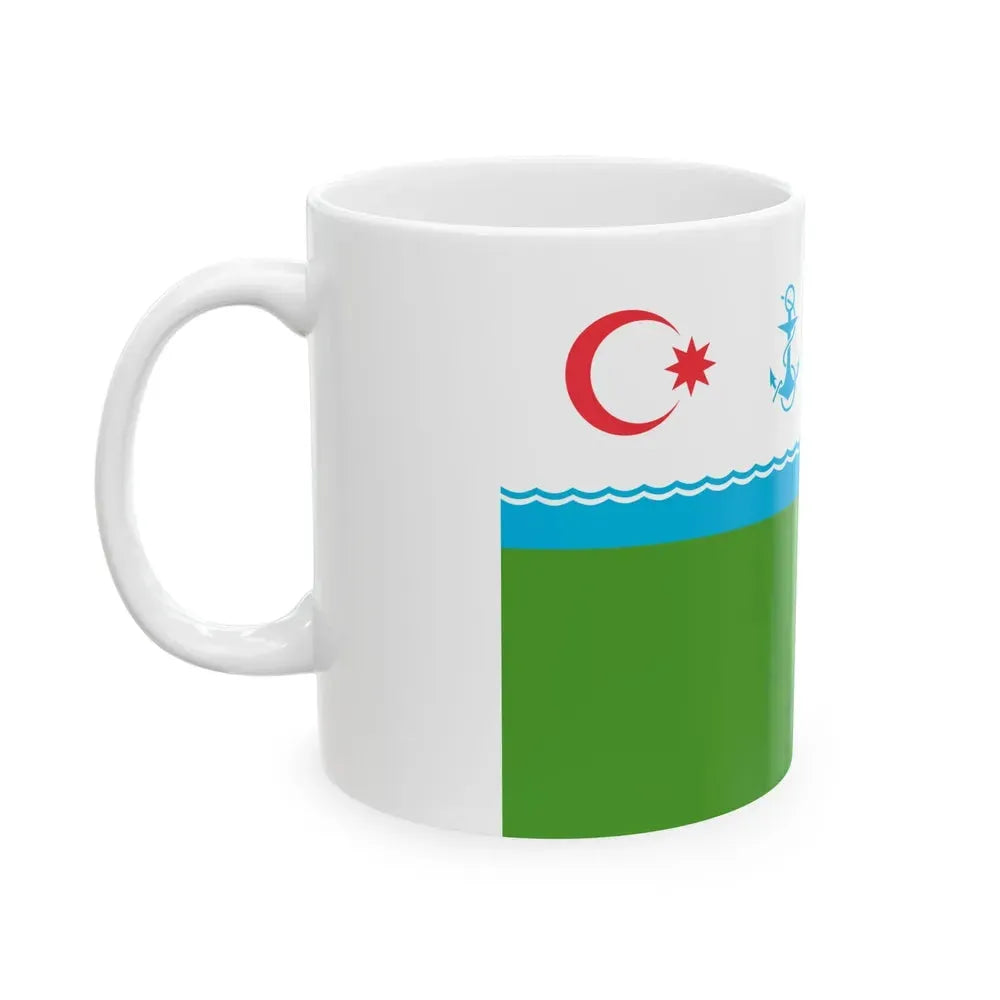 Coast Guard Flag of Azerbaijan (Azerbaijan) White Coffee Mug - Go Mug Yourself
