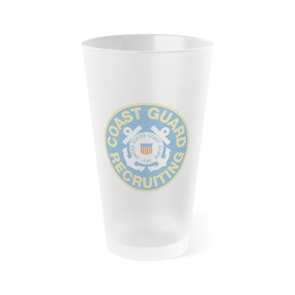 Coast Guard Recruiting (U.S. Coast Guard) Frosted Pint Glass 16oz-Go Mug Yourself