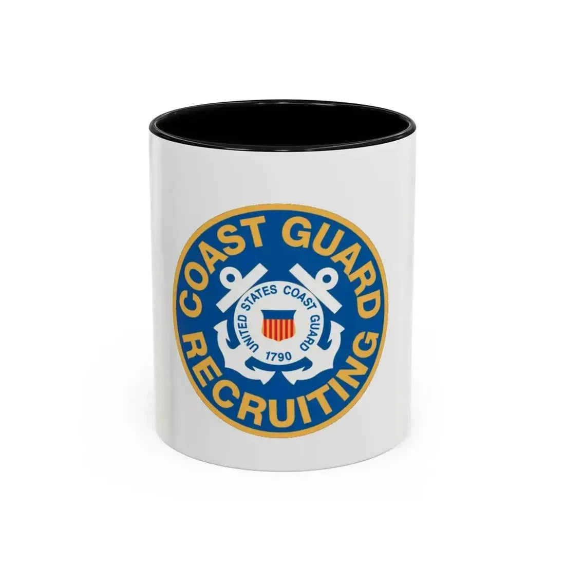 Coast Guard Recruiting (U.S. Coast Guard) Accent Coffee Mug 11oz Black - Go Mug Yourself