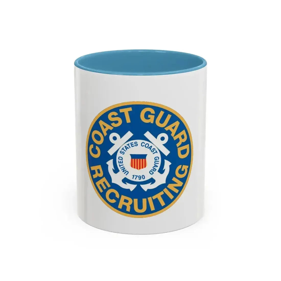 Coast Guard Recruiting (U.S. Coast Guard) Accent Coffee Mug 11oz Light Blue - Go Mug Yourself