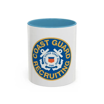 Coast Guard Recruiting (U.S. Coast Guard) Accent Coffee Mug 11oz Light Blue - Go Mug Yourself