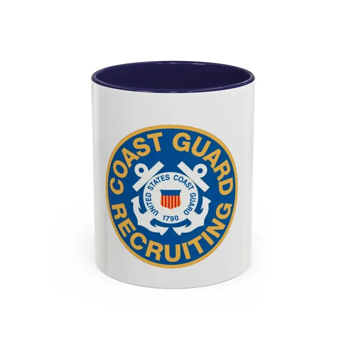 Coast Guard Recruiting (U.S. Coast Guard) Accent Coffee Mug 11oz Navy - Go Mug Yourself