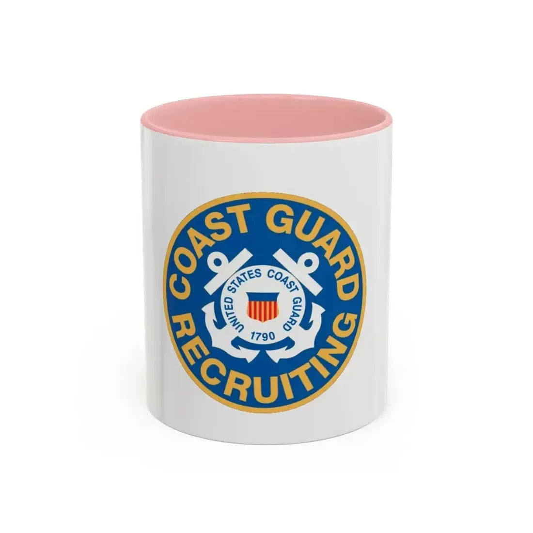 Coast Guard Recruiting (U.S. Coast Guard) Accent Coffee Mug 11oz Pink - Go Mug Yourself
