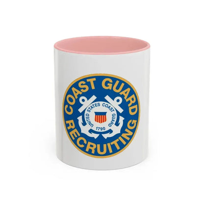 Coast Guard Recruiting (U.S. Coast Guard) Accent Coffee Mug 11oz Pink - Go Mug Yourself