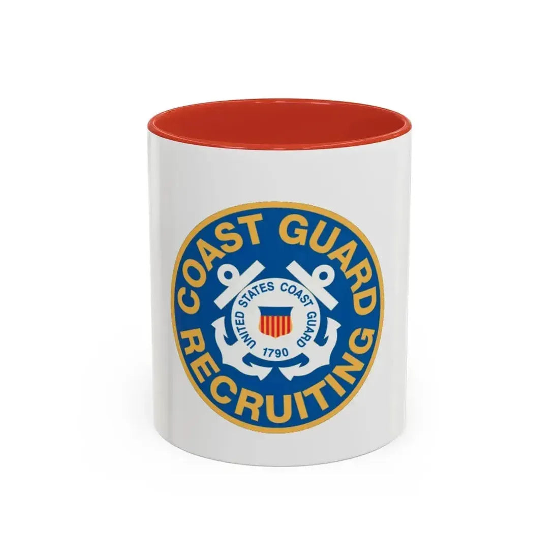 Coast Guard Recruiting (U.S. Coast Guard) Accent Coffee Mug 11oz Red - Go Mug Yourself