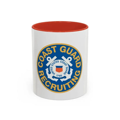 Coast Guard Recruiting (U.S. Coast Guard) Accent Coffee Mug 11oz Red - Go Mug Yourself