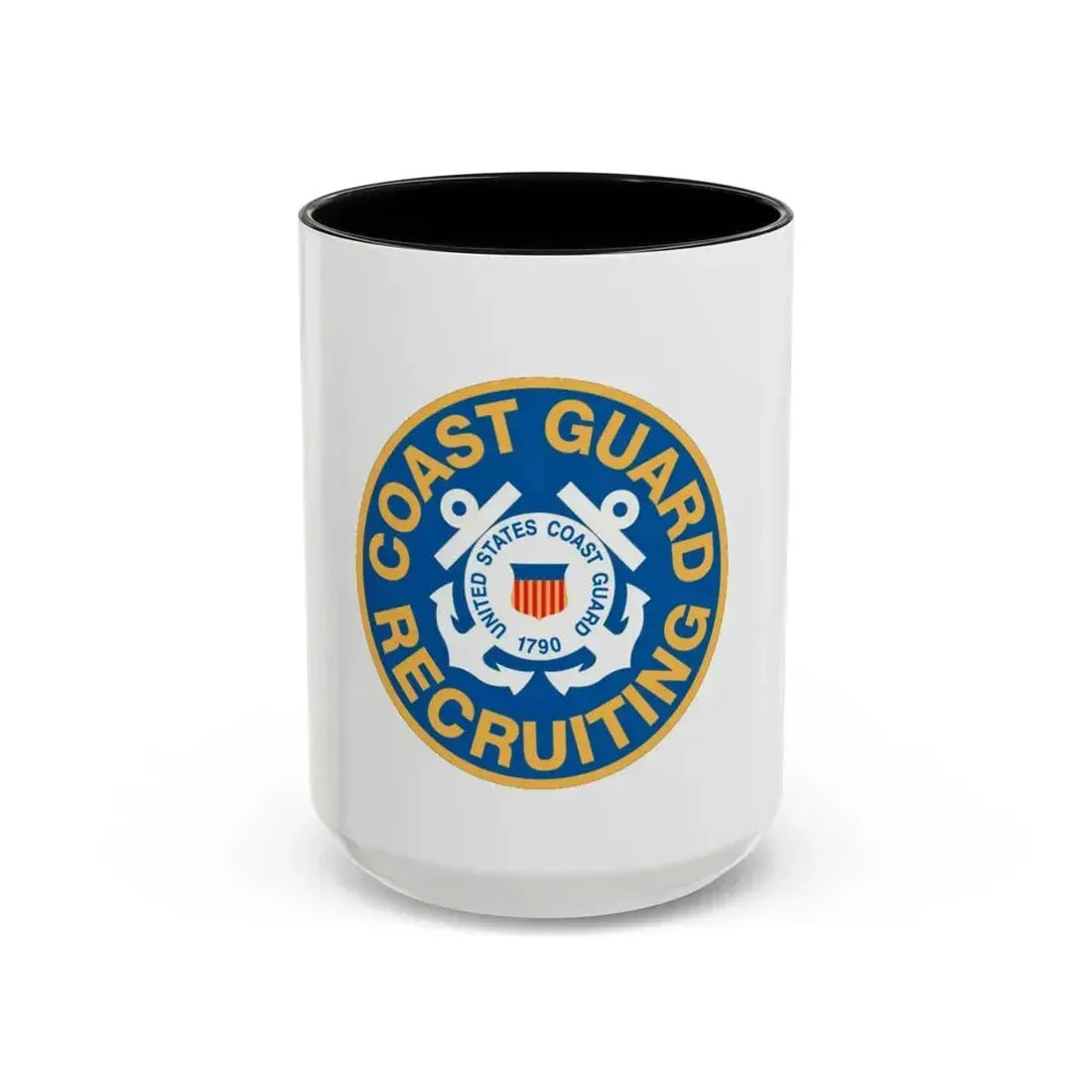 Coast Guard Recruiting (U.S. Coast Guard) Accent Coffee Mug 15oz Black - Go Mug Yourself
