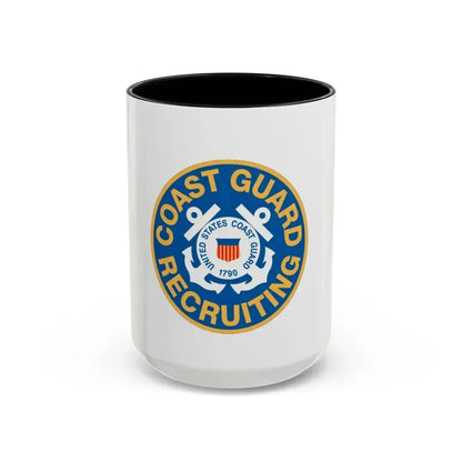 Coast Guard Recruiting (U.S. Coast Guard) Accent Coffee Mug 15oz Black - Go Mug Yourself