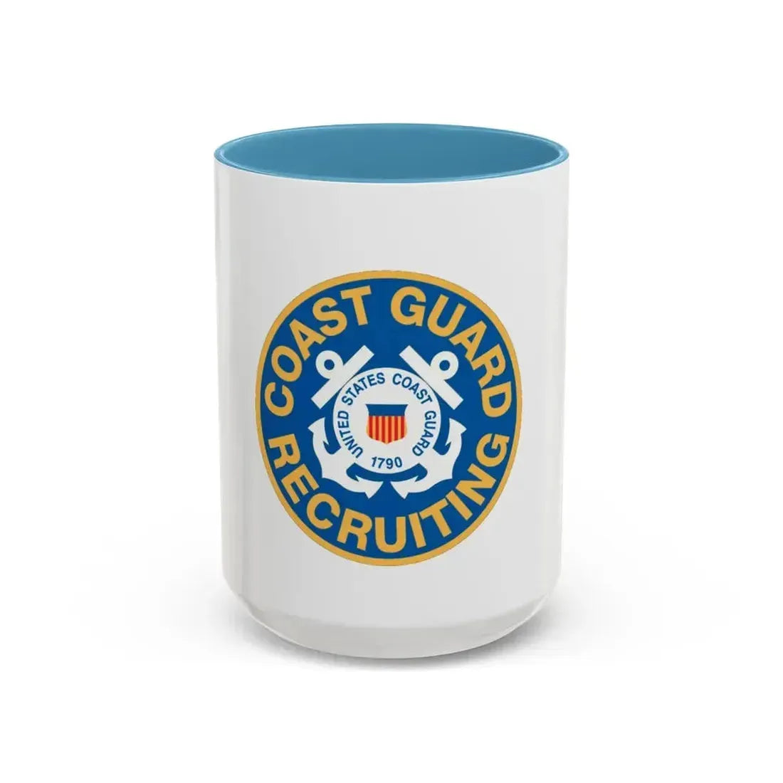 Coast Guard Recruiting (U.S. Coast Guard) Accent Coffee Mug 15oz Light Blue - Go Mug Yourself