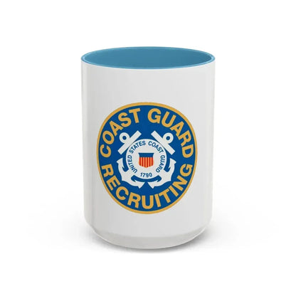 Coast Guard Recruiting (U.S. Coast Guard) Accent Coffee Mug 15oz Light Blue - Go Mug Yourself