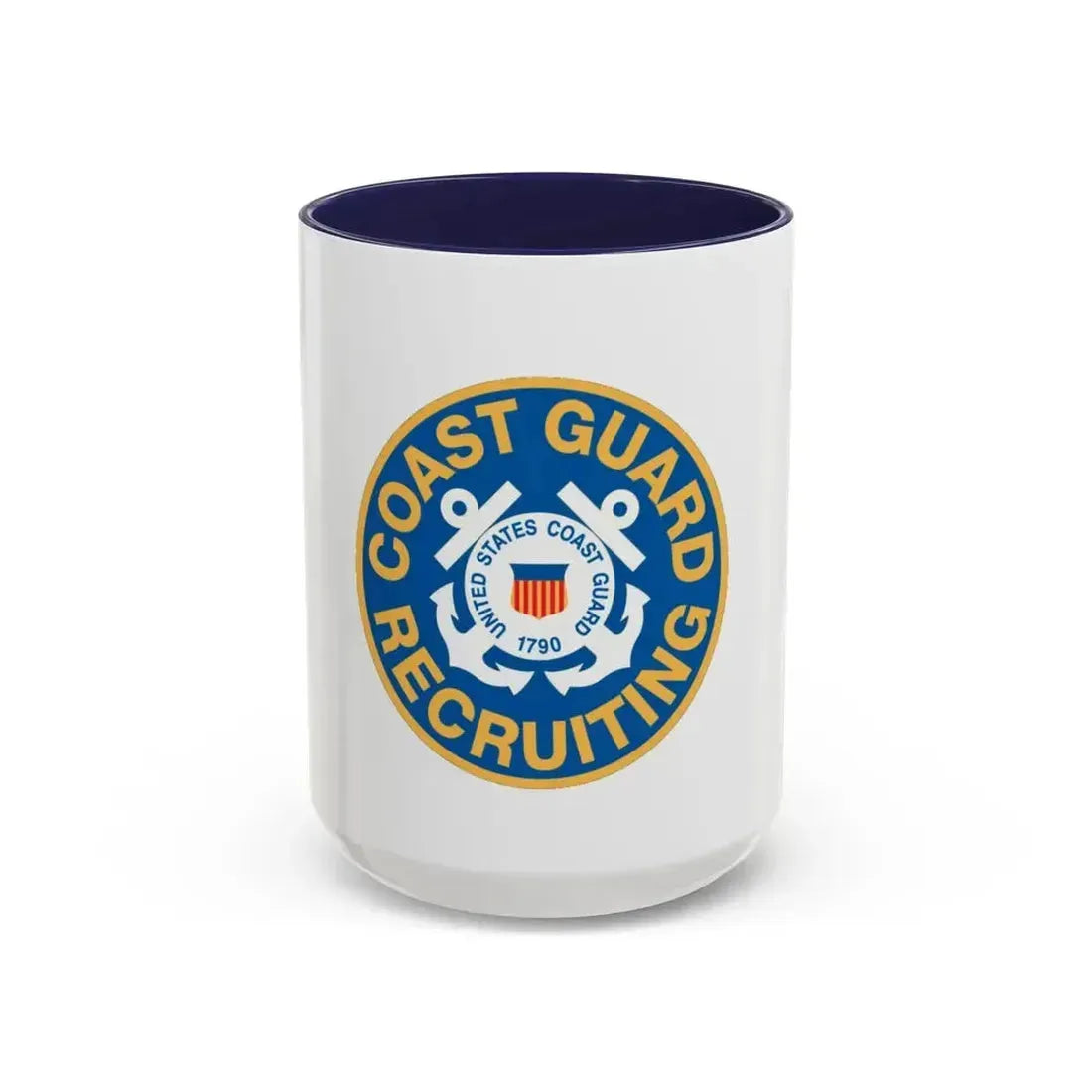 Coast Guard Recruiting (U.S. Coast Guard) Accent Coffee Mug 15oz Navy - Go Mug Yourself