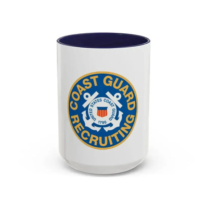 Coast Guard Recruiting (U.S. Coast Guard) Accent Coffee Mug 15oz Navy - Go Mug Yourself