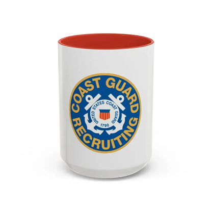 Coast Guard Recruiting (U.S. Coast Guard) Accent Coffee Mug 15oz Red - Go Mug Yourself