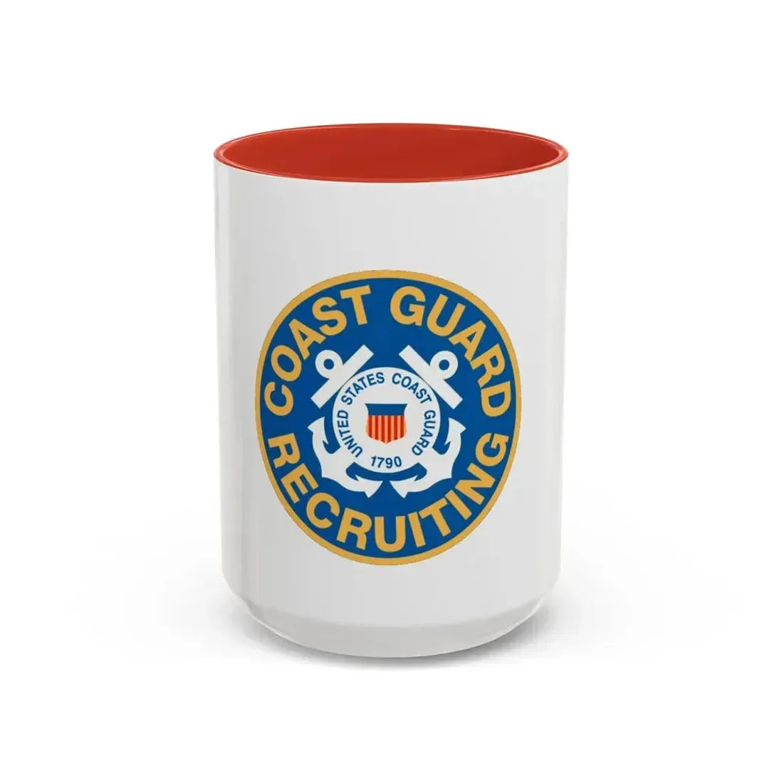 Coast Guard Recruiting (U.S. Coast Guard) Accent Coffee Mug 15oz Red - Go Mug Yourself