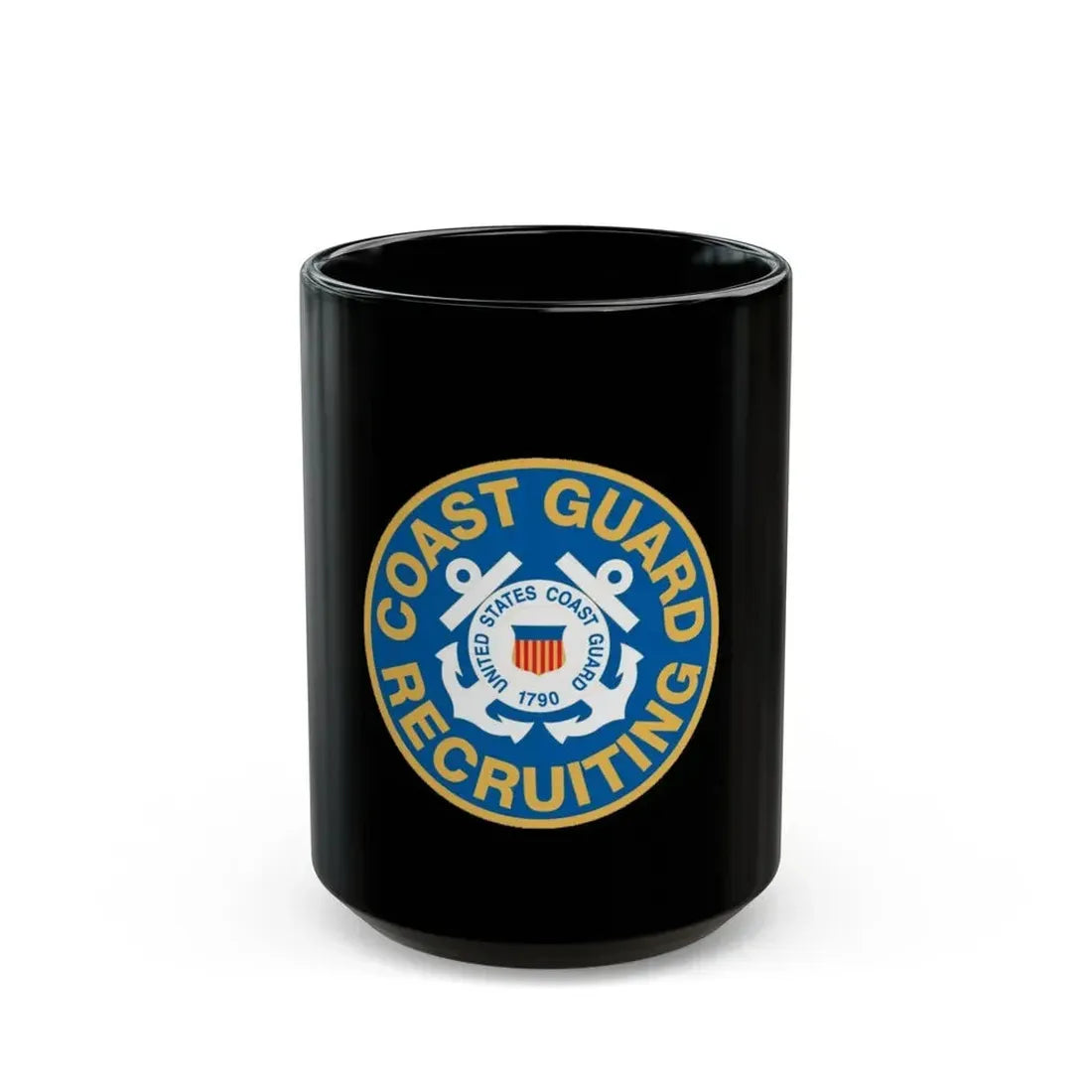 Coast Guard Recruiting (U.S. Coast Guard) Black Coffee Mug 15oz - Go Mug Yourself