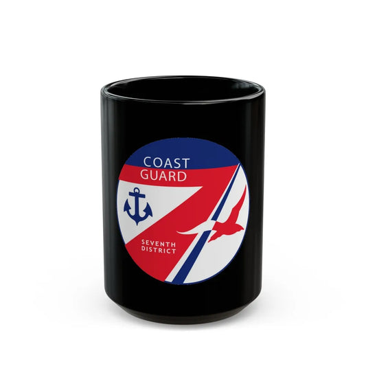 Coast Guard Seventh District (U.S. Coast Guard) Black Coffee Mug-15oz-Go Mug Yourself