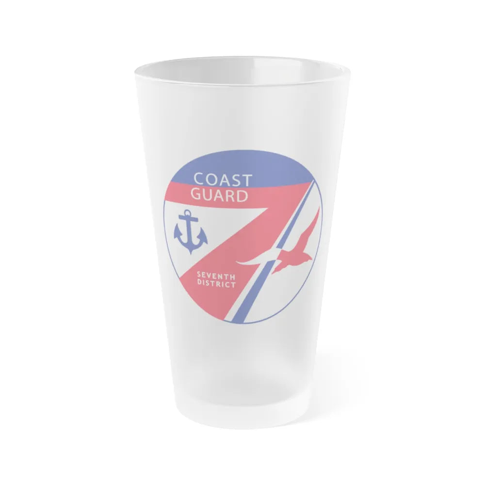 Coast Guard Seventh District (U.S. Coast Guard) Frosted Pint Glass 16oz-Go Mug Yourself