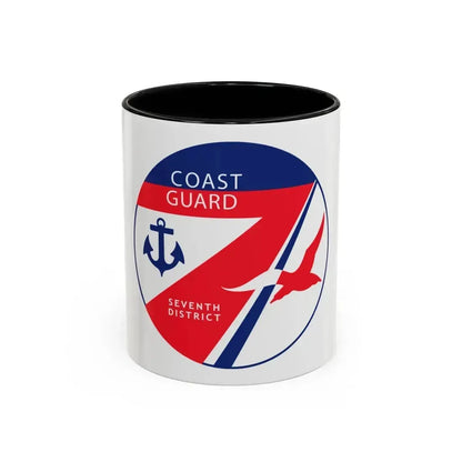 Coast Guard Seventh District (U.S. Coast Guard) Accent Coffee Mug 11oz Black - Go Mug Yourself