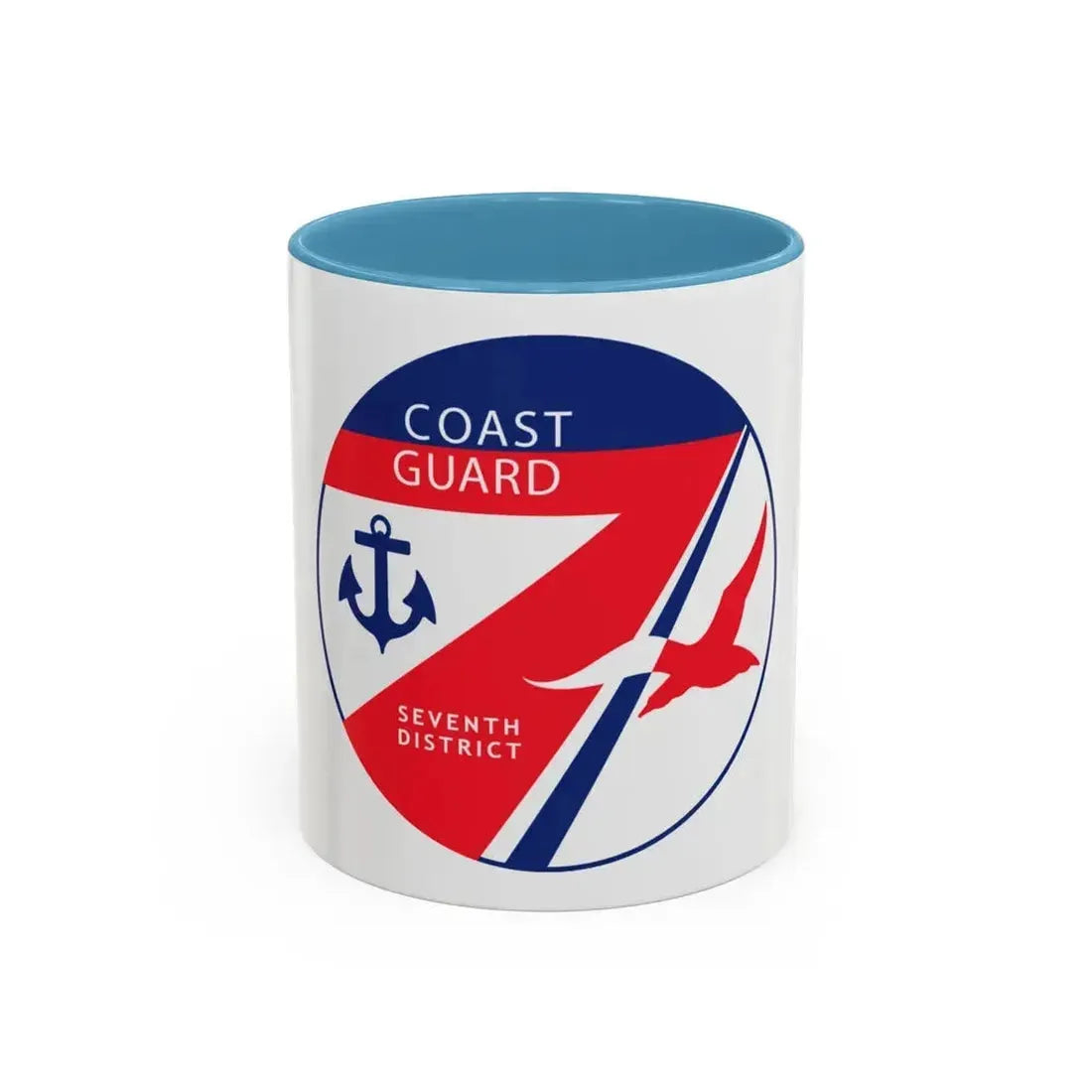 Coast Guard Seventh District (U.S. Coast Guard) Accent Coffee Mug 11oz Light Blue - Go Mug Yourself