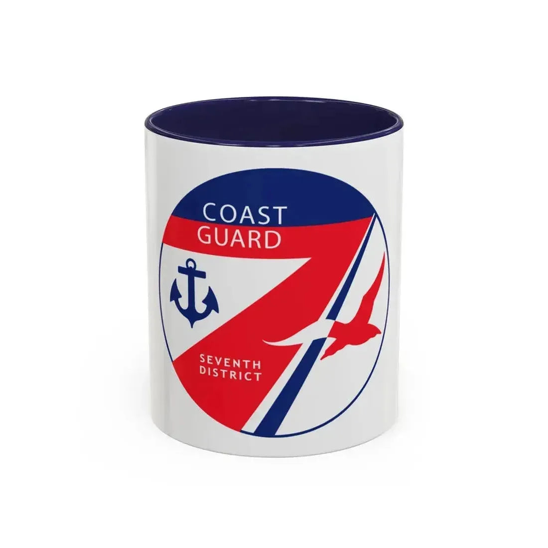 Coast Guard Seventh District (U.S. Coast Guard) Accent Coffee Mug 11oz Navy - Go Mug Yourself