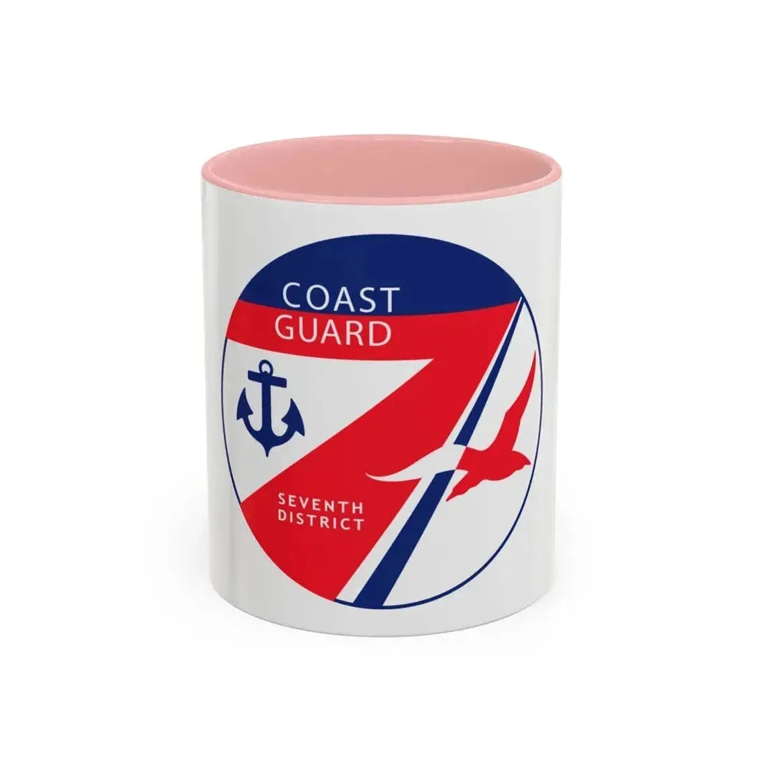 Coast Guard Seventh District (U.S. Coast Guard) Accent Coffee Mug 11oz Pink - Go Mug Yourself