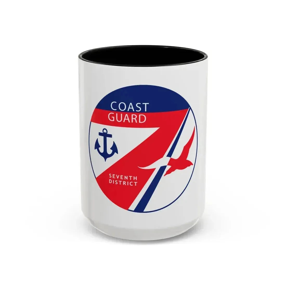 Coast Guard Seventh District (U.S. Coast Guard) Accent Coffee Mug 15oz Black - Go Mug Yourself
