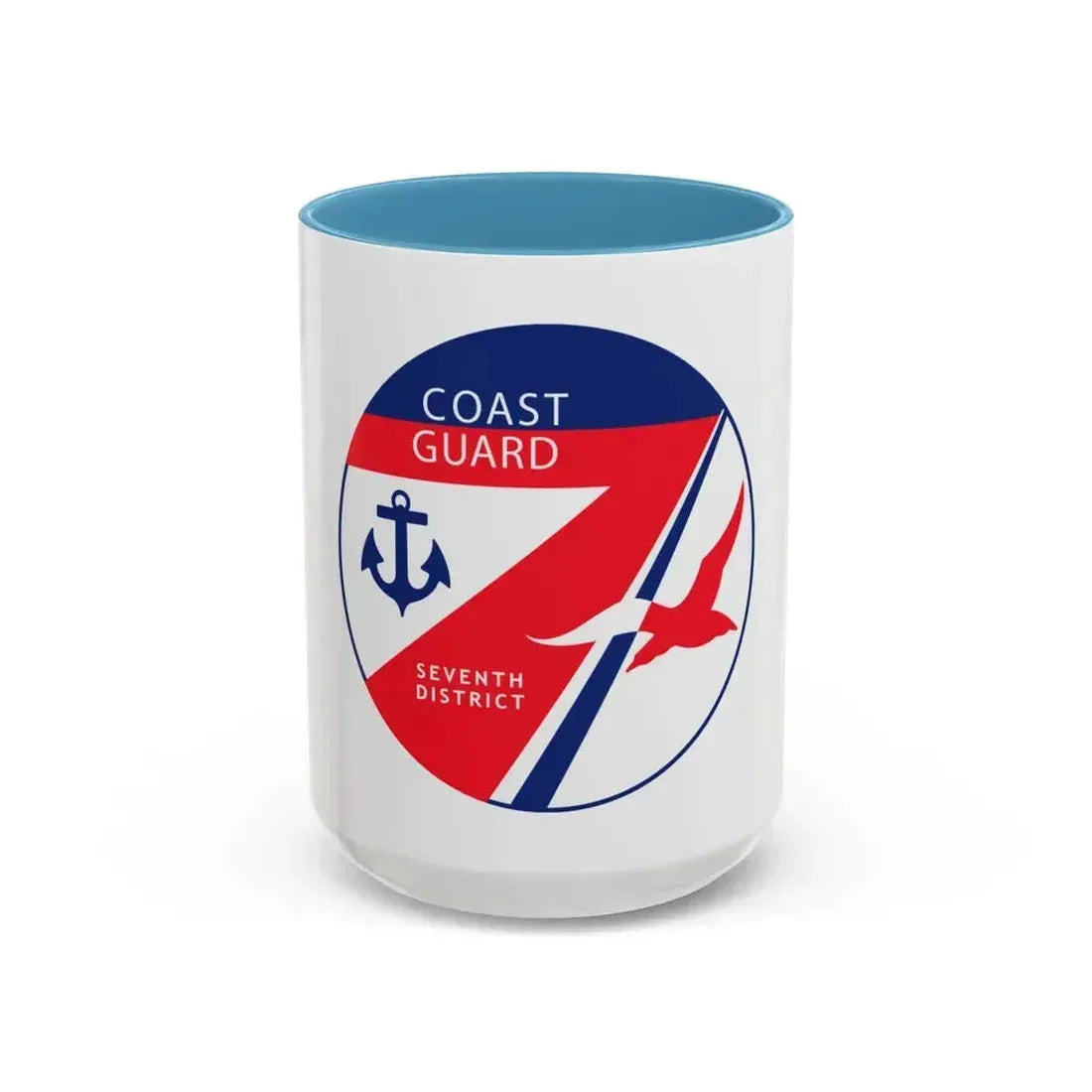 Coast Guard Seventh District (U.S. Coast Guard) Accent Coffee Mug 15oz Light Blue - Go Mug Yourself