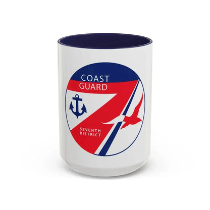 Coast Guard Seventh District (U.S. Coast Guard) Accent Coffee Mug 15oz Navy - Go Mug Yourself