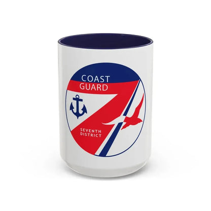 Coast Guard Seventh District (U.S. Coast Guard) Accent Coffee Mug 15oz Navy - Go Mug Yourself