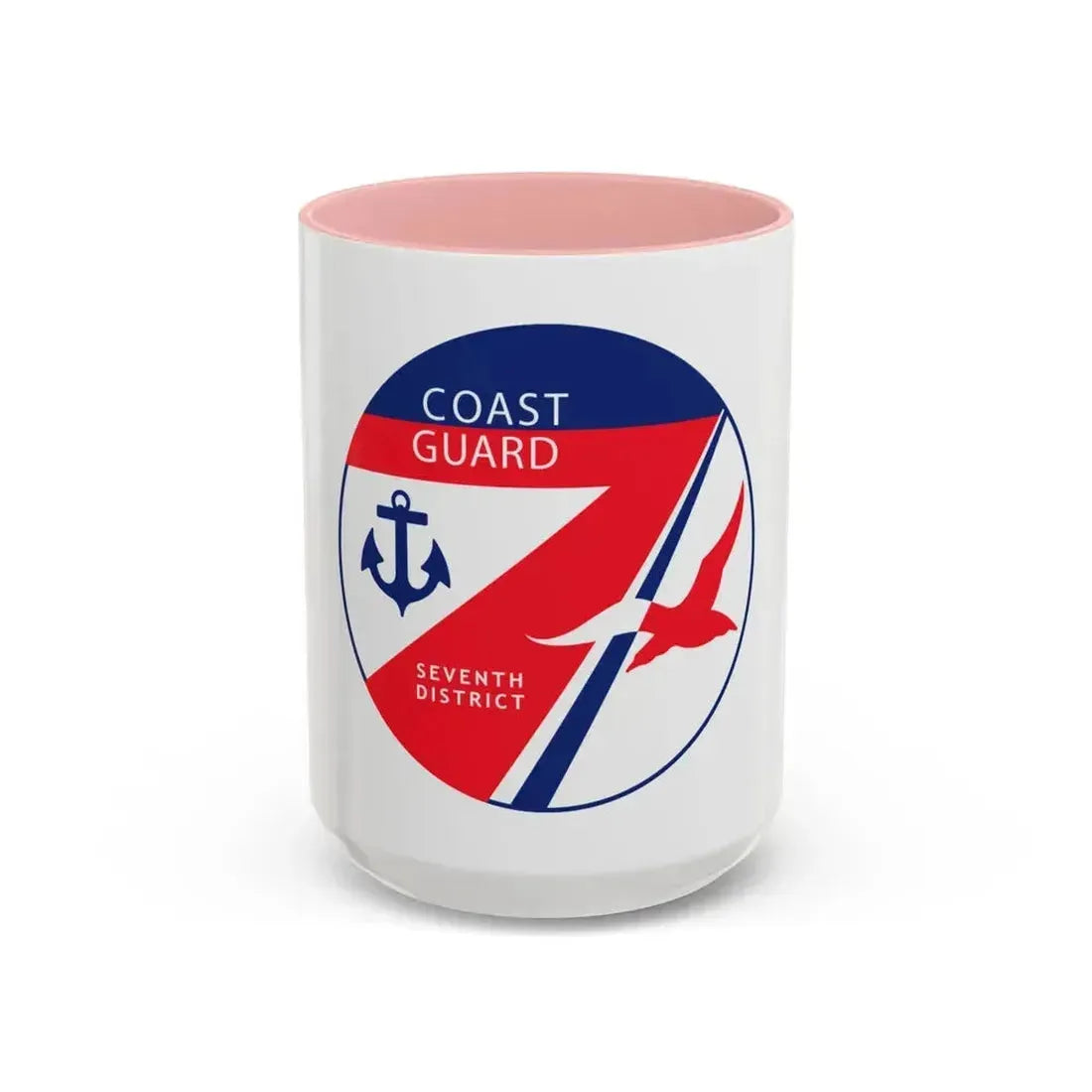 Coast Guard Seventh District (U.S. Coast Guard) Accent Coffee Mug 15oz Pink - Go Mug Yourself