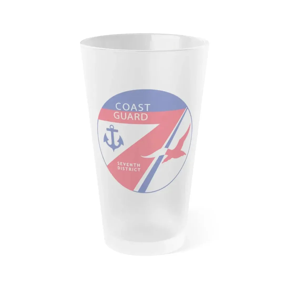 Coast Guard Seventh District (U.S. Coast Guard) Frosted Pint Glass 16oz Default Title - Go Mug Yourself