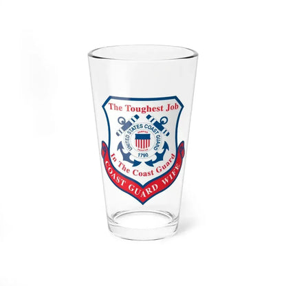 Coast Guard Wife (U.S. Coast Guard) Pint Glass 16oz 16oz - Go Mug Yourself
