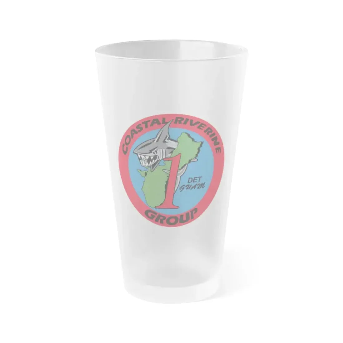 Coastal Riverine Group 1 Det Guam (U.S. Navy) Frosted Pint Glass 16oz Default Title - Go Mug Yourself