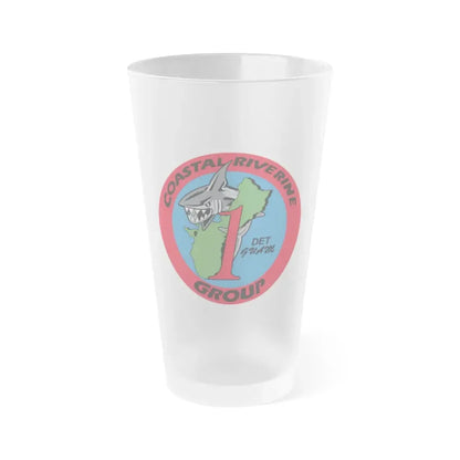 Coastal Riverine Group 1 Det Guam (U.S. Navy) Frosted Pint Glass 16oz Default Title - Go Mug Yourself