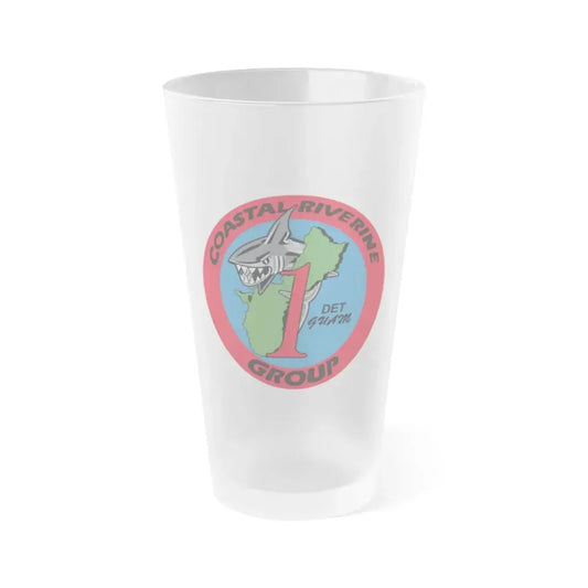 Coastal Riverine Group 1 Det Guam (U.S. Navy) Frosted Pint Glass 16oz Default Title - Go Mug Yourself