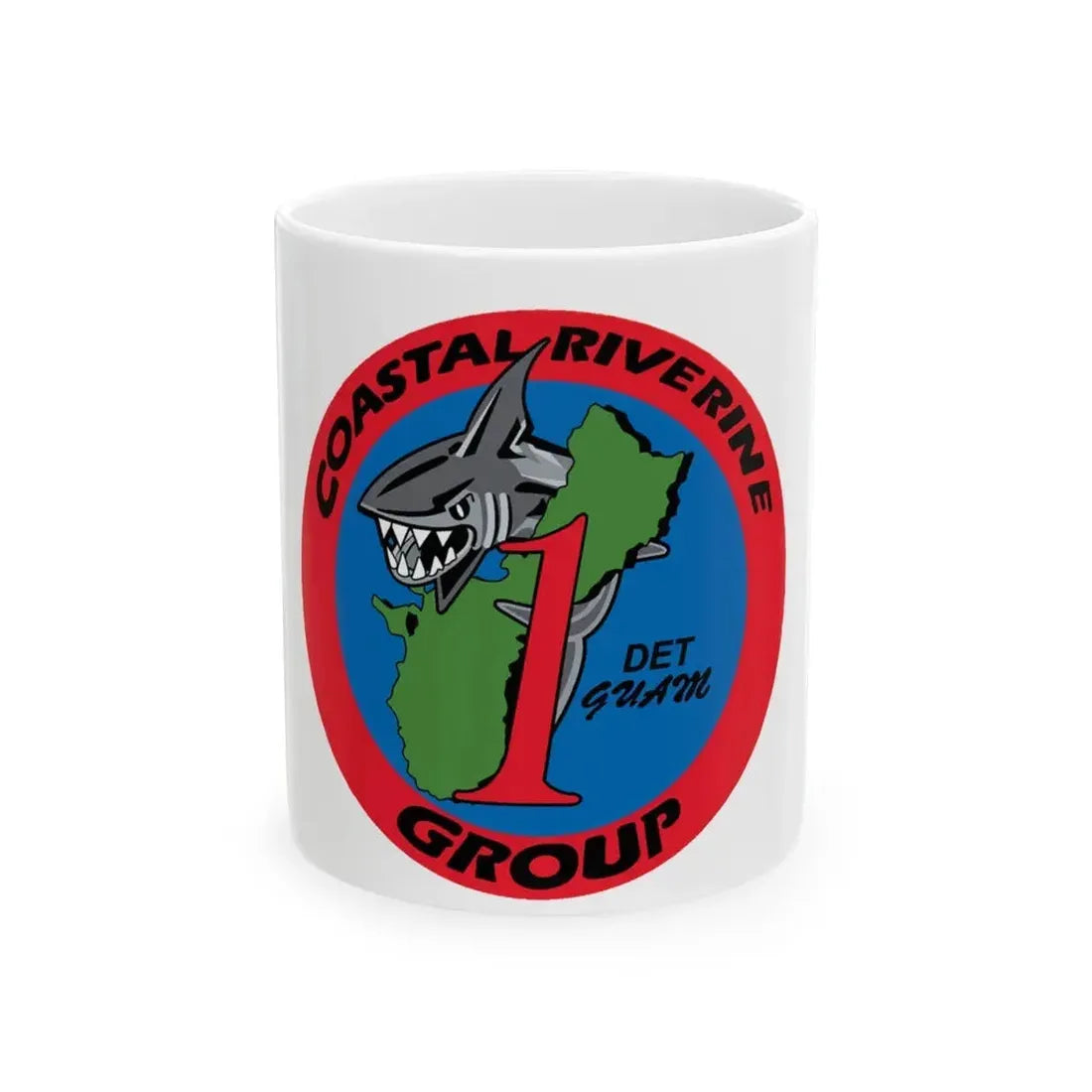 Coastal Riverine Group 1 Det Guam (U.S. Navy) White Coffee Mug 11oz - Go Mug Yourself