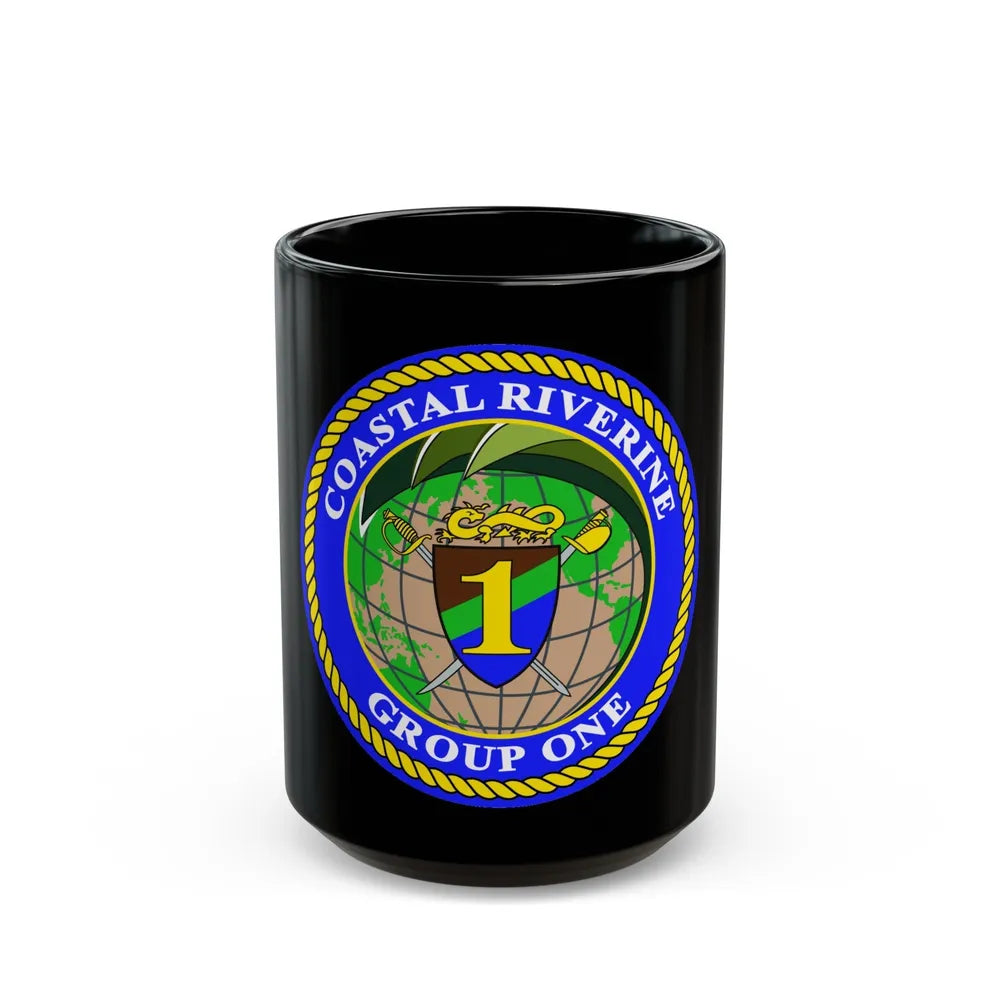 Coastal Riverine Group 1 (U.S. Navy) Black Coffee Mug-15oz-Go Mug Yourself