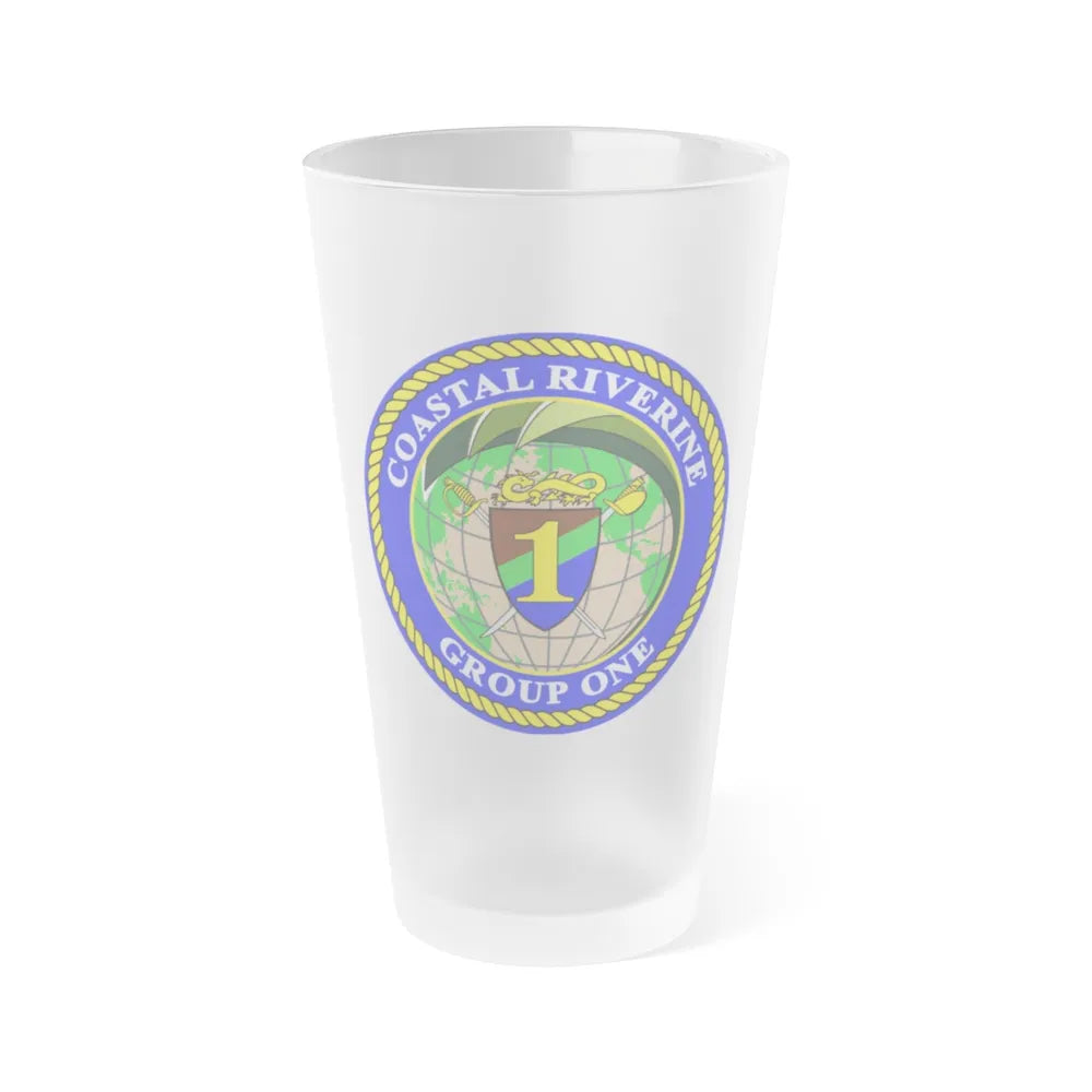 Coastal Riverine Group 1 (U.S. Navy) Frosted Pint Glass 16oz-Go Mug Yourself