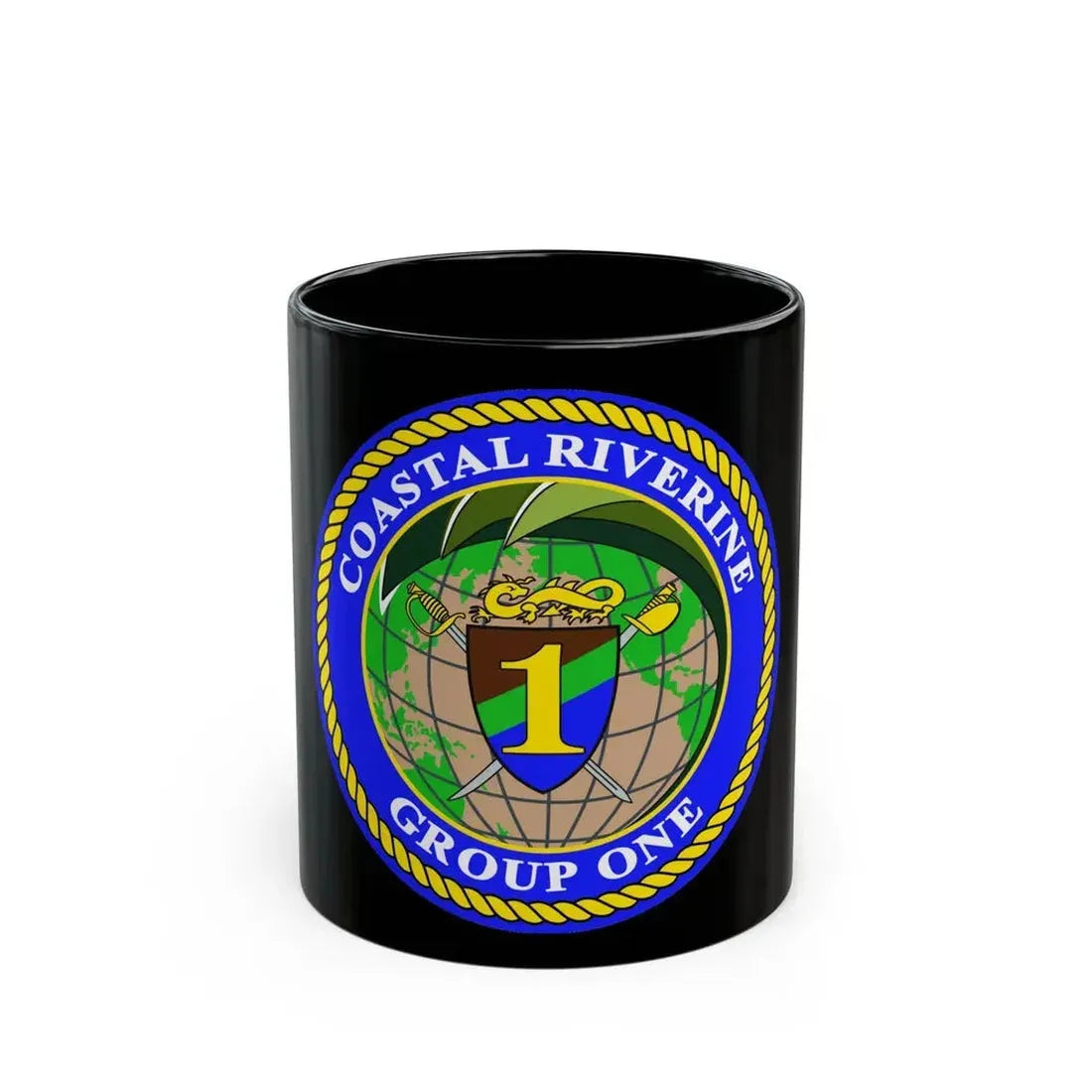 Coastal Riverine Group 1 (U.S. Navy) Black Coffee Mug 11oz - Go Mug Yourself