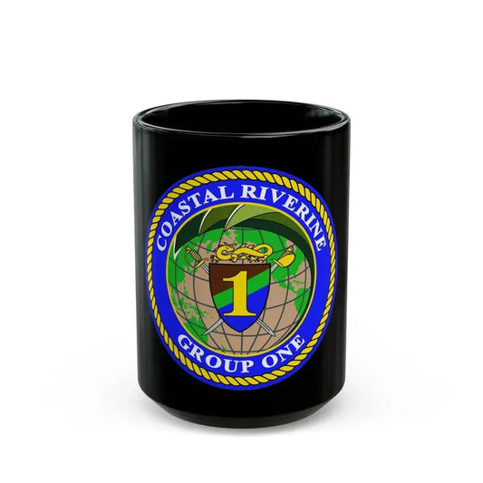 Coastal Riverine Group 1 (U.S. Navy) Black Coffee Mug 15oz - Go Mug Yourself